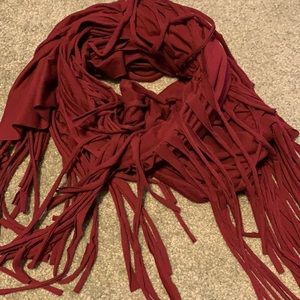 Fringed wrap scarf by Esley